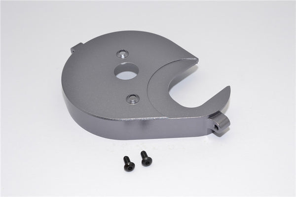 Axial Yeti & RR10 Bomber Aluminum Spur Gear Cover Plate - 1Pc Set Gray Silver