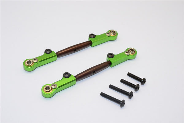 Axial Yeti Spring Steel Upper Anti-Thread Tie Rod With Aluminum Ends - 1Pr Set Green