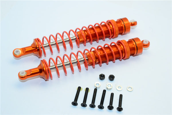 Axial Yeti Aluminum Rear Adjustable Spring Damper (125mm) - 1Pr Set Orange