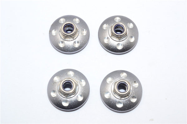 Axial Yeti XL Monster Buggy Aluminum Locking Wheel Washer - 4 Pcs Set Gray Silver