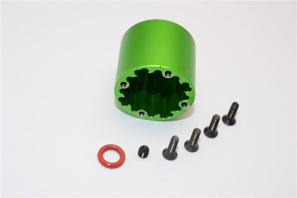 Axial Yeti XL Monster Buggy Aluminum Front Differential Case - 1Pc Set Green