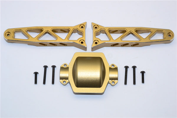 Axial Yeti XL Monster Buggy Aluminum Rear Axle Housing Mount - 3Pcs Set Titanium