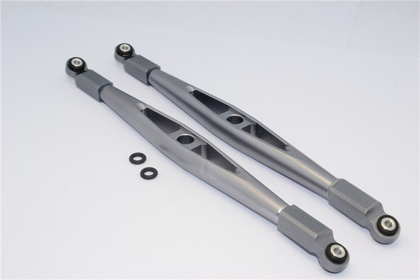 Axial Yeti XL Monster Buggy Aluminum Rear Upper Chassis Link Parts - 1Pr Gray Silver