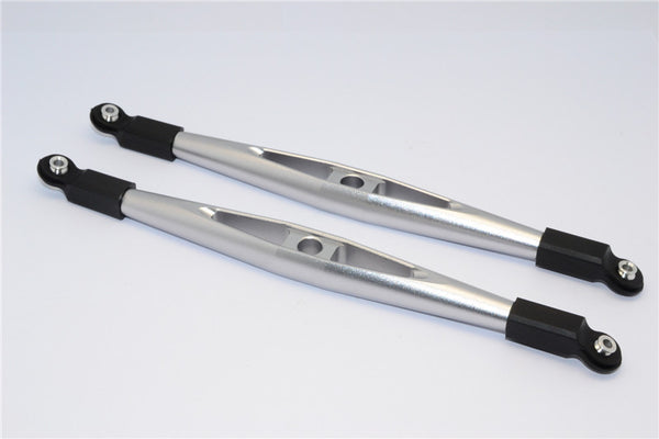 Axial Yeti XL Monster Buggy Aluminum Rear Upper Chassis Link Parts With Plastic Ends - 1Pr Silver