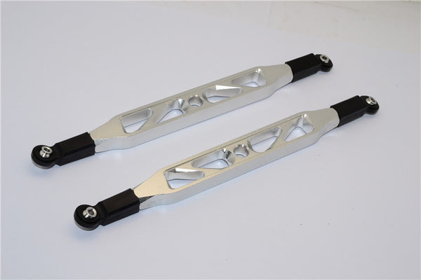 Axial Yeti XL Monster Buggy Aluminum Rear Upper Chassis Link Parts With Plastic Ends - 1Pr Silver