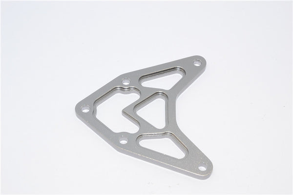 Axial Yeti XL Monster Buggy Aluminum Front Upper Plate - 1Pc Gray Silver