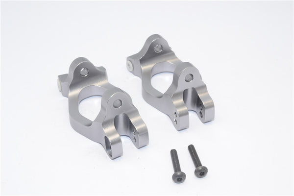 Axial Yeti XL Monster Buggy Aluminum Front C-Hub - 1Pr Set Gray Silver