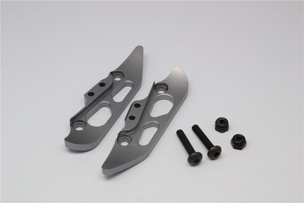 Axial Yeti XL Monster Buggy Aluminum Rear Damper Mount - 2Pcs Set Gray Silver