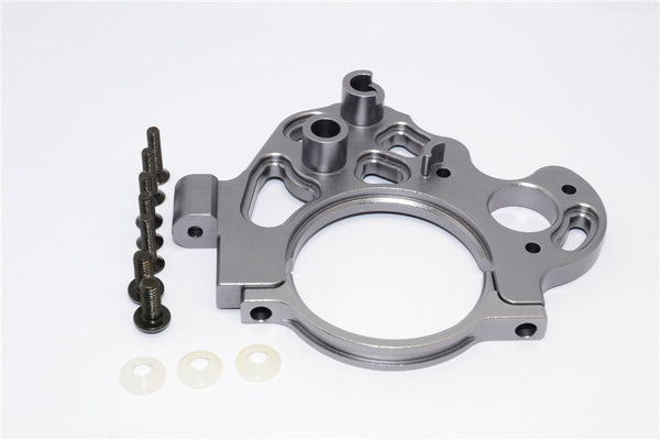 Axial Yeti XL Monster Buggy Aluminum Transmission Motor Mount - 2 Pcs Set Gray Silver