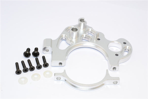 Axial Yeti XL Monster Buggy Aluminum Transmission Motor Mount - 2 Pcs Set Silver