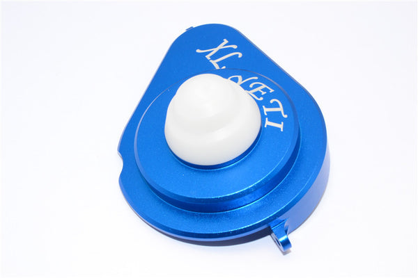 Axial Yeti XL Monster Buggy Aluminum Transmission Spur Gear Cover - 1Pc Set Blue+White