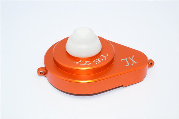 Axial Yeti XL Monster Buggy Aluminum Transmission Spur Gear Cover - 1Pc Set Orange+White