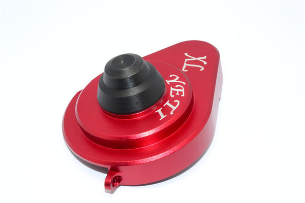 Axial Yeti XL Monster Buggy Aluminum Transmission Spur Gear Cover - 1Pc Set Red+Black