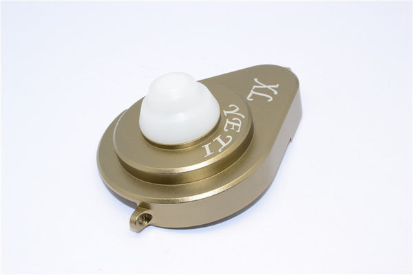 Axial Yeti XL Monster Buggy Aluminum Transmission Spur Gear Cover - 1Pc Set Titanium+White