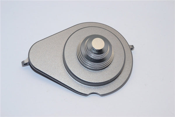Axial Yeti XL Monster Buggy Aluminum Transmission Spur Gear Cover - 1Pc Set Gray Silver