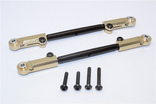 Axial Yeti XL Monster Buggy Spring Steel Steering Tie Rod With Aluminum Ball Ends - 1Pr Set Titanium