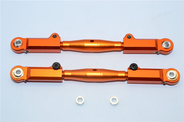 Axial Yeti XL Monster Buggy Aluminum Front Adjustable Upper Tie Rod - 1Pr Set Orange