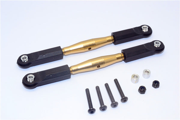 Axial Yeti XL Monster Buggy Aluminum Front Upper Tie Rod With Plastic Ends - 1Pr Set Titanium