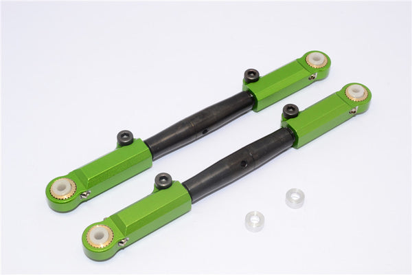 Axial Yeti XL Monster Buggy Spring Steel Front Upper Tie Rod With Aluminum Ends - 1Pr Set Green