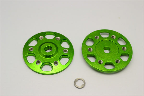 Axial Yeti & Yeti XL Aluminum Spur Gear Adapter - 2Pcs Set Green