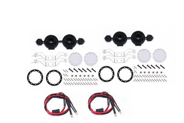 R/C Scale Accessories : RC Car Roof Spotlight For 1:10 Crawlers - 106Pc Set Black