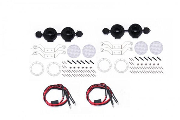 R/C Scale Accessories : RC Car Roof Spotlight For 1:10 Crawlers - 106Pc Set Silver