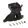 Aluminum Alloy Motor Mount Heat Sink with Cooling Fan for 1/10 RC Crawler Car TRAXXAS TRX-4 #8290 - 1 Set Black