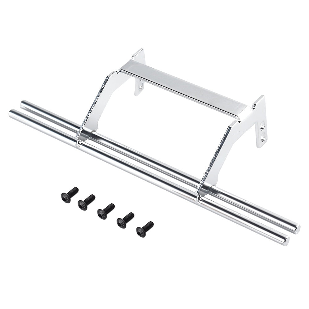 RC Car Metal Rear Bumper for 1:10 RC Crawler Traxxas TRX4 G500 TRX6 G63 6X6 Upgrade Parts - Silver