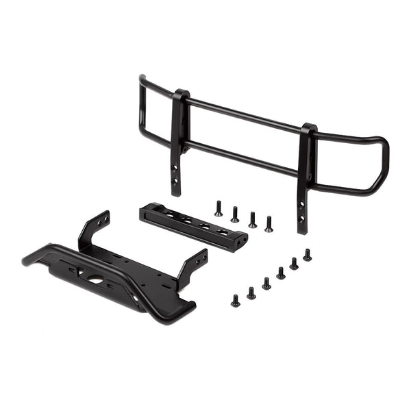 RC Car Metal Front Bumper for 1:10 RC Crawler Traxxas TRX4 G500 TRX6 G63 6X6 Upgrade Parts - Black