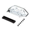 RC Car Metal Front Bumper for 1:10 RC Crawler Traxxas TRX4 G500 TRX6 G63 6X6 Upgrade Parts - Silver