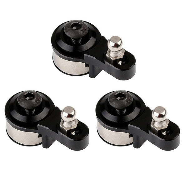 25T Aluminum Alloy Adjustable Damping Servo Arm for 1:10 RC Crawler Car Traxxas TRX4 TRX6 Upgrade Parts - 3Pc Black
