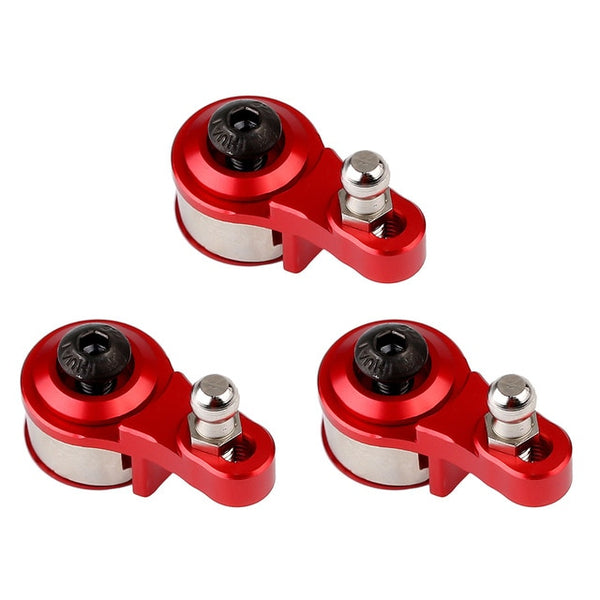 25T Aluminum Alloy Adjustable Damping Servo Arm for 1:10 RC Crawler Car Traxxas TRX4 TRX6 Upgrade Parts - 3Pc Red
