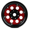 Metal 1.9 Beadlock 8 Round Hole Wheel Hub Rim for 1/10 RC Crawler Axial SCX10 90046 AXI03007 Traxxas TRX4 RedCat D90 - 4Pc Set Red