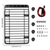 232*145mm Metal Roof Rack with 5 LED Lights for 1/10 RC Crawler Car Traxxas TRX-4 Axial SCX10 90046 SCX10 III AXI03007 (Style B) - 1 Set