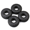 121*45MM Soft Rubber Tire 1.9" Wheel Rock Terrain Tire for 1/10 RC Crawler Car Traxxas TRX-4 Axial SCX10 90046 - 4Pc Set