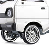 Plastic 53*15mm Wheel Rim Hub Tires Set for 1:10 RC Car Truck WPL D12 Upgrade Parts - 4Pc Silver