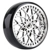Plastic 53*15mm Wheel Rim Hub Tires Set for 1:10 RC Car Truck WPL D12 Upgrade Parts - 4Pc Silver