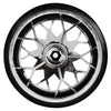 Plastic 53*15mm Wheel Rim Hub Tires Set for 1:10 RC Car Truck WPL D12 Upgrade Parts - 4Pc Silver
