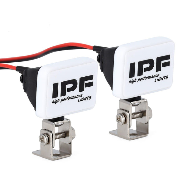 LED Lights Headlights Spotlight with Bracket for 1/10 RC Car Crawler Traxxas TRX4 TRX6 Axial SCX10 90046 Redcat Gen8 - 1Pr Set