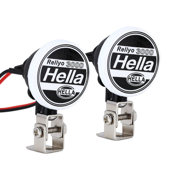 LED Lights Headlights Spotlight with Bracket for 1/10 RC Car Crawler Traxxas TRX4 TRX6 Axial SCX10 90046 Redcat Gen8 - 1Pr Set