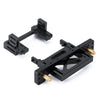 RC Car Metal Servo Stand Shell Mount for 1/10 RC Crawler Axial SCX10 90046 LC80 Land Cruiser Body Shell - Black