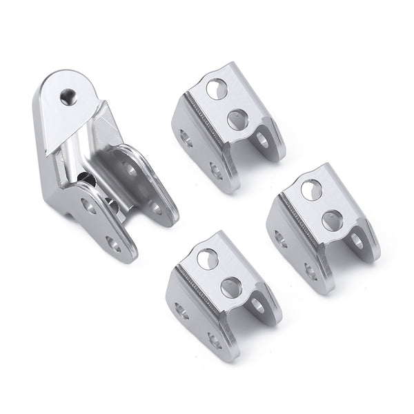 Aluminum Axle Mount Set Suspension Links Stand for 1/10 RC Crawler Car Redcat Gen8 Upgrade Parts - 4Pc Set Silver