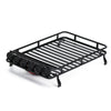 235*155mm Metal Roof Rack Luggage Carrier with LED Lights for 1/10 RC Crawler Car Axial SCX10 90046 Traxxas TRX4 (Style A) - 1 Set