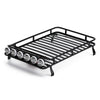 235*155mm Metal Roof Rack Luggage Carrier with LED Lights for 1/10 RC Crawler Car Axial SCX10 90046 Traxxas TRX4 (Style B) - 1 Set