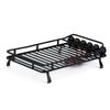 235*155mm Metal Roof Rack Luggage Carrier with LED Lights for 1/10 RC Crawler Car Axial SCX10 90046 Traxxas TRX4 (Style A) - 1 Set