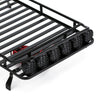 235*155mm Metal Roof Rack Luggage Carrier with LED Lights for 1/10 RC Crawler Car Axial SCX10 90046 Traxxas TRX4 (Style A) - 1 Set