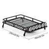 235*155mm Metal Roof Rack Luggage Carrier with LED Lights for 1/10 RC Crawler Car Axial SCX10 90046 Traxxas TRX4 (Style B) - 1 Set