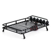 235*155mm Metal Roof Rack Luggage Carrier with LED Lights for 1/10 RC Crawler Car Axial SCX10 90046 Traxxas TRX4 (Style B) - 1 Set