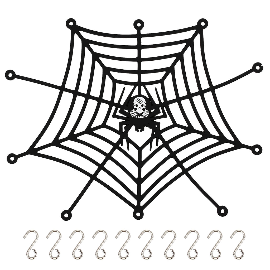 Spider Web Shape Elastic Luggage Net for 1/10 RC Crawler Car Traxxas TRX4 Axial SCX10 90046 RC Car Accessories Parts - Black