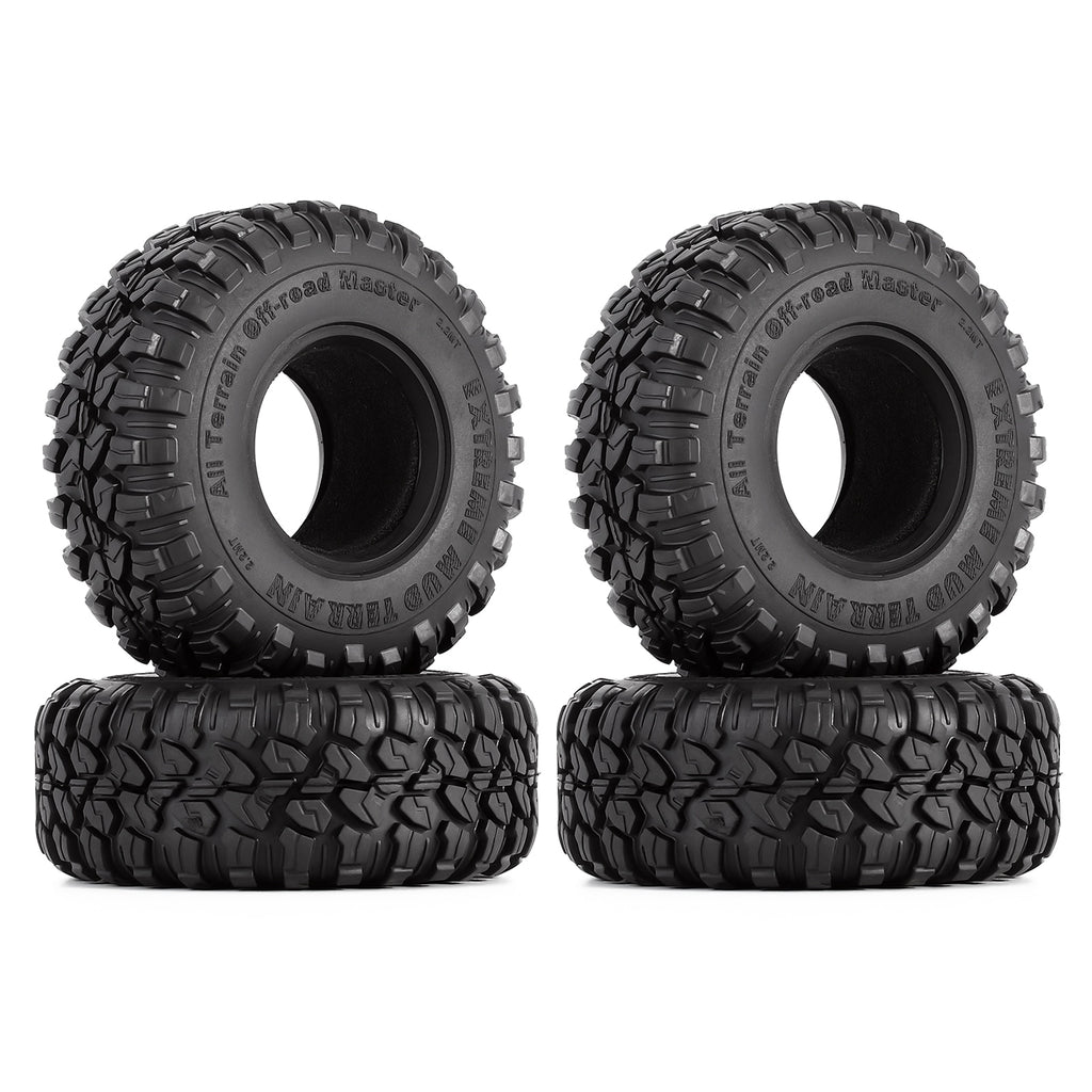 118*44mm 2.2" Rubber Wheel Tires for 1:10 RC Crawler Car Traxxas TRX4 TRX6 Axial SCX10 90046 - 4Pc Set